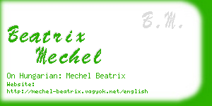 beatrix mechel business card